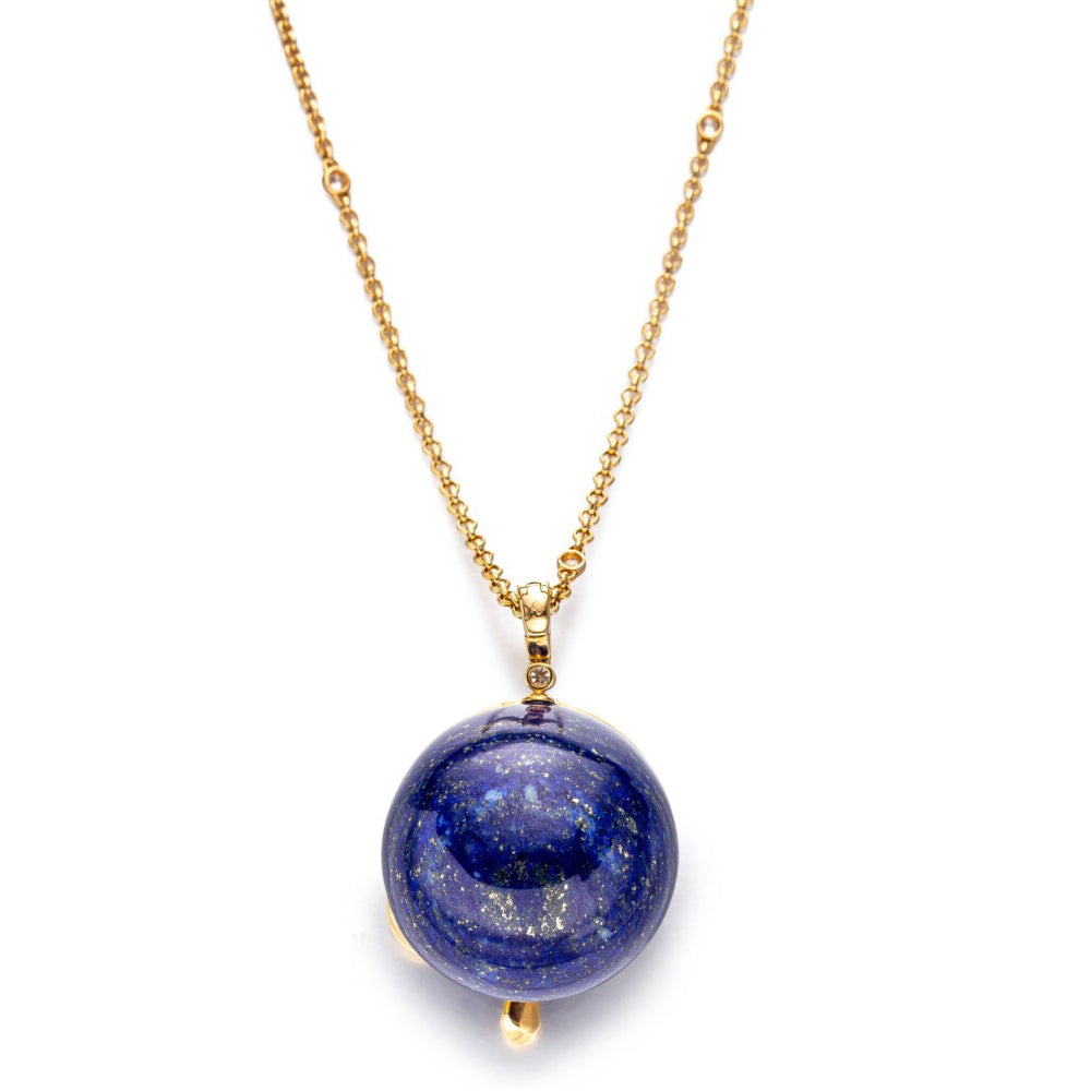 KDY-N3109200 leopard lying circle pendant