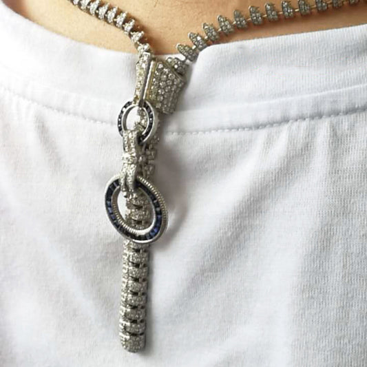 VCA64320043 zipper necklace (chain length 26.4cm)