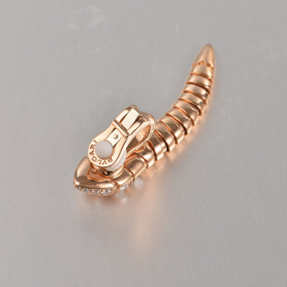 BGL-350811-OR857311 spring snake head and tail diamond ear clip