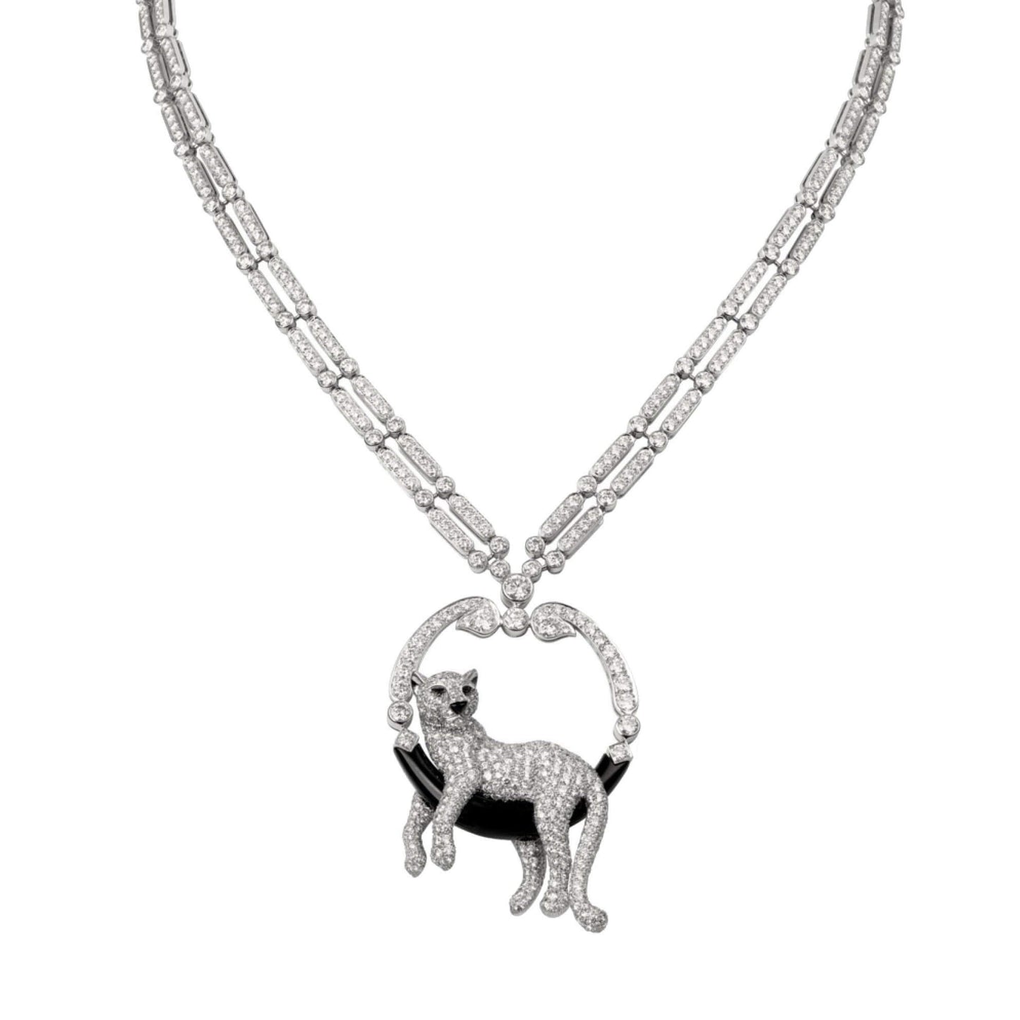 KDY-HP700939 leopard lying circle meniscus leopard necklace