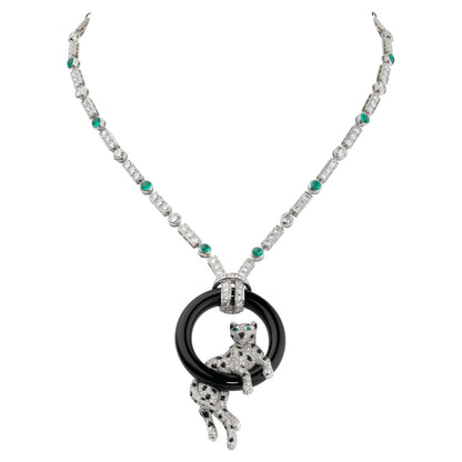 KDY-HP700835 leopard lying in front of the circle leopard necklace