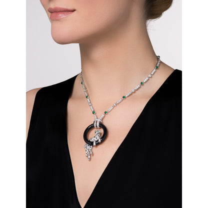 KDY-HP700835 leopard lying in front of the circle leopard necklace