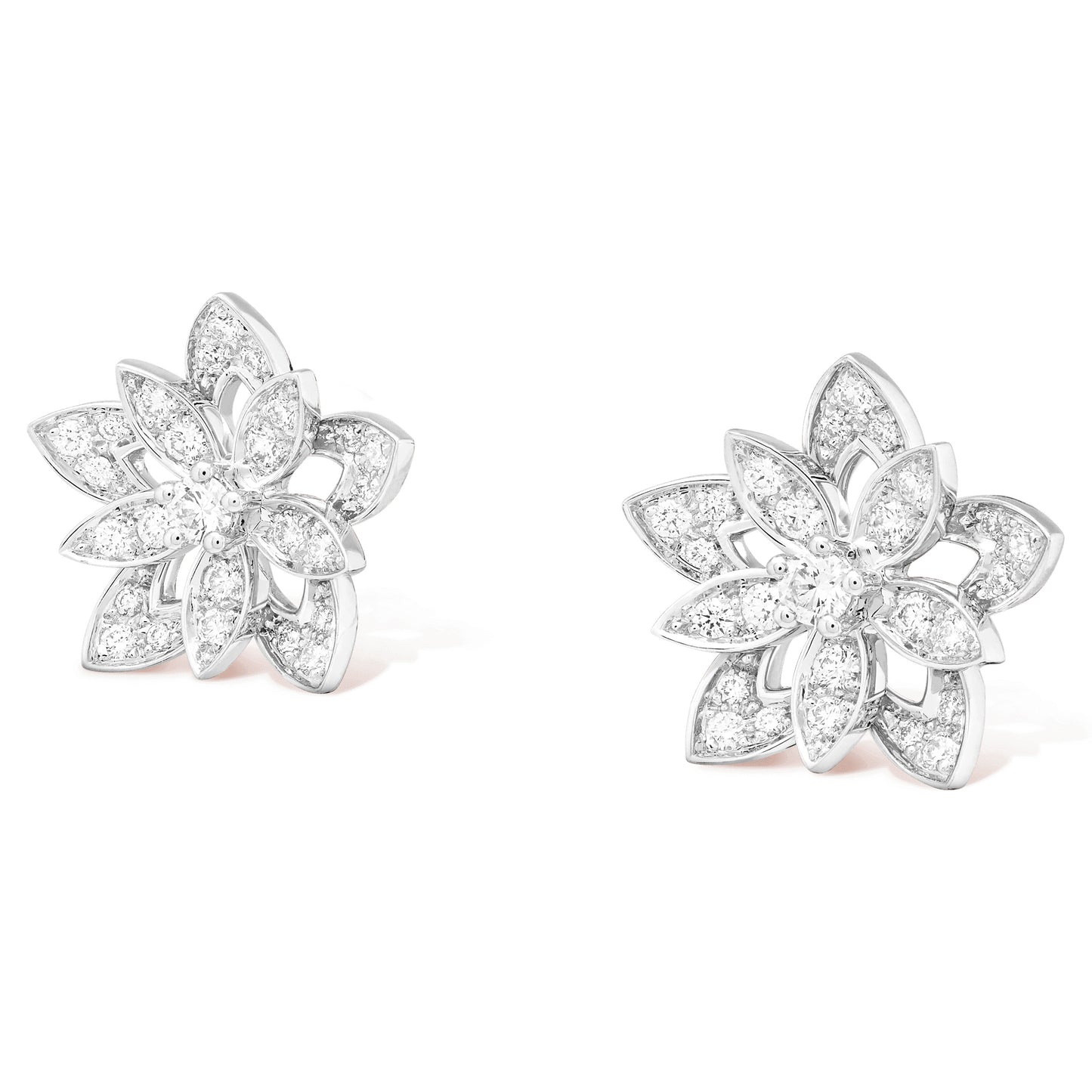 VCARP0ZV00 12mm five-leaf marquise earrings
