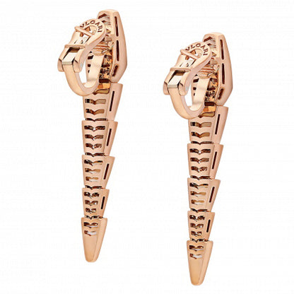 BGL-350678-OR857278 snake half diamond half agate ear clip wide body snake section earrings