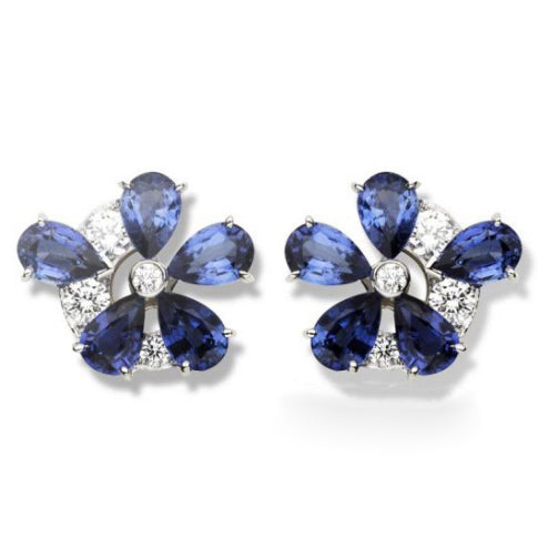VCARN5BA00 colorful plum blossom ear clips