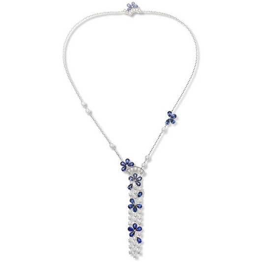 VCARM81500 Colorful Plum Blossom Diamond Necklace