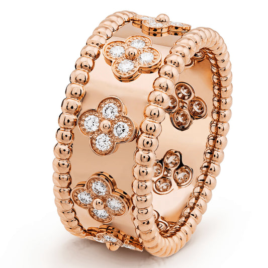 VCARO9LN00 medium bead plum blossom ring 13# guest version