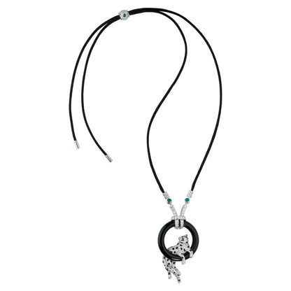 KDY-HP700834 leopard lying in front of the circle leopard necklace