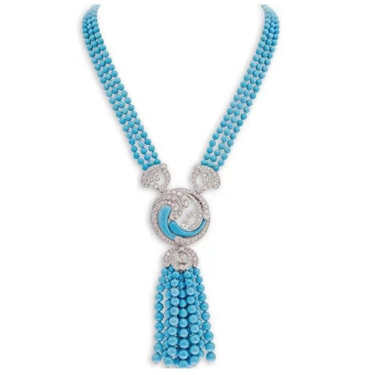 VCA80694601 Pearl Spray Necklace