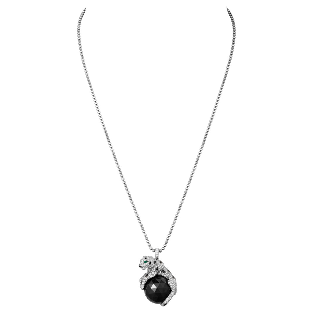 KDY-N7424119 lying stone leopard pendant