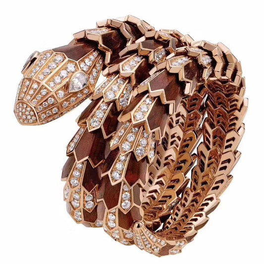 BGL-BR839564 Sashimi snake bracelet wood grain half diamond
