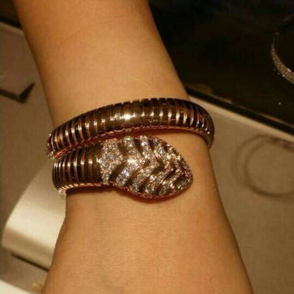 BGL-BR856845 egg-shaped ring snake head and tail stone bracelet