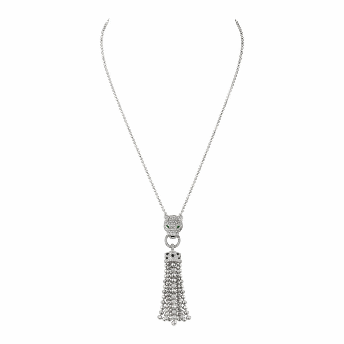KDY-N7424212 leopard head bite circle tassel pendant