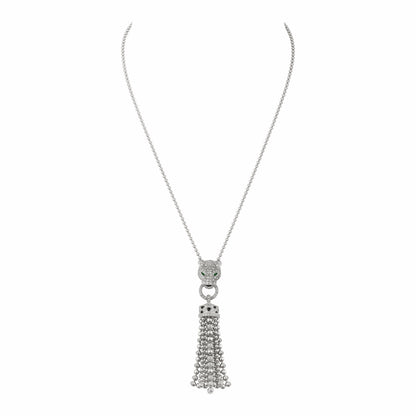KDY-N7424212 leopard head bite circle tassel pendant