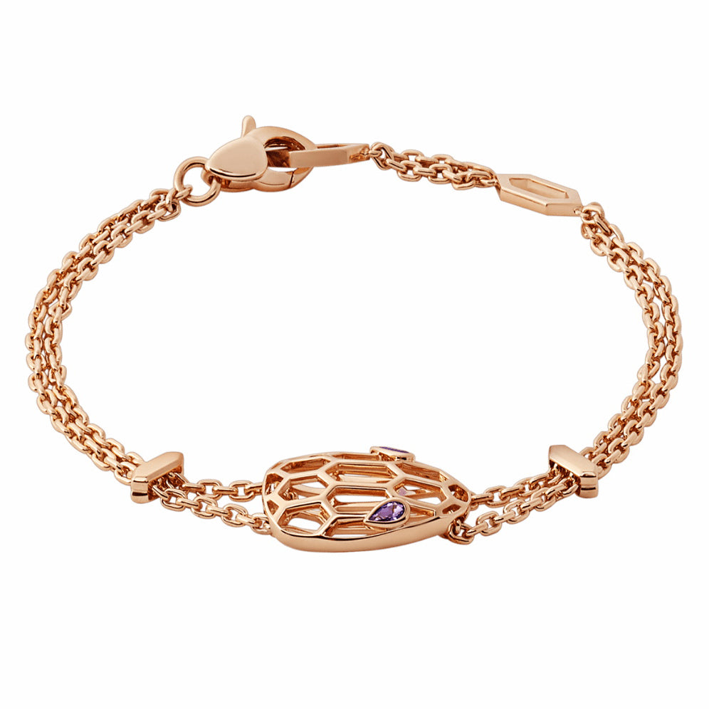 BGL-BR857739 snake head hollow light gold bracelet