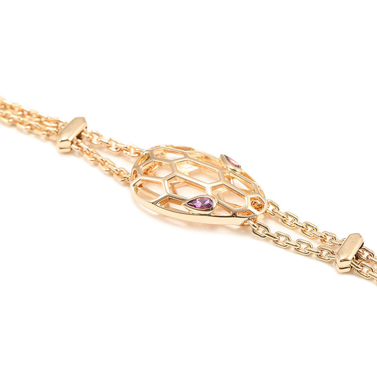 BGL-BR857739 snake head hollow light gold bracelet