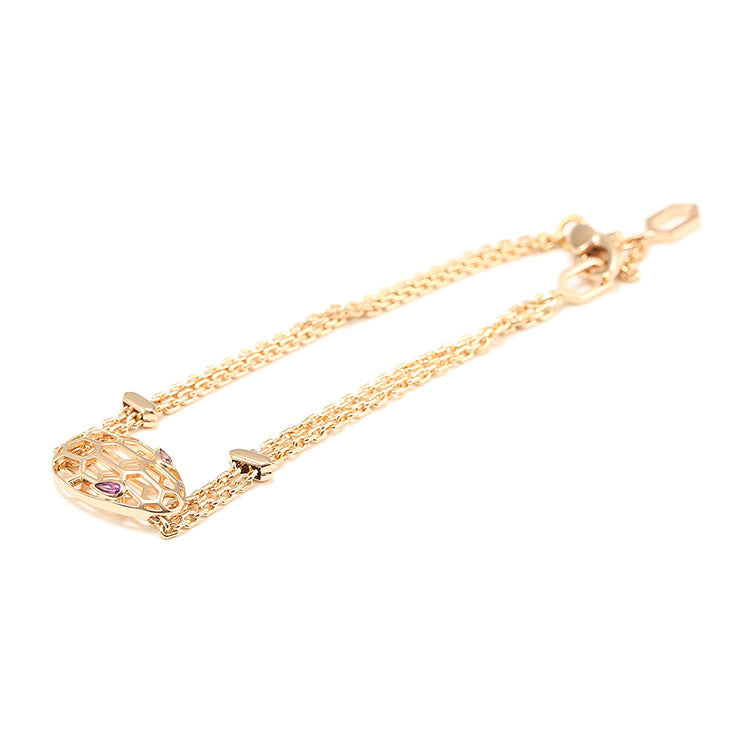 BGL-BR857739 snake head hollow light gold bracelet