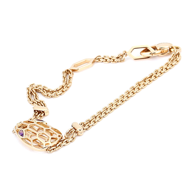BGL-BR857739 snake head hollow light gold bracelet