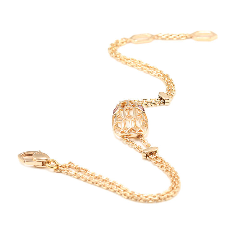 BGL-BR857739 snake head hollow light gold bracelet