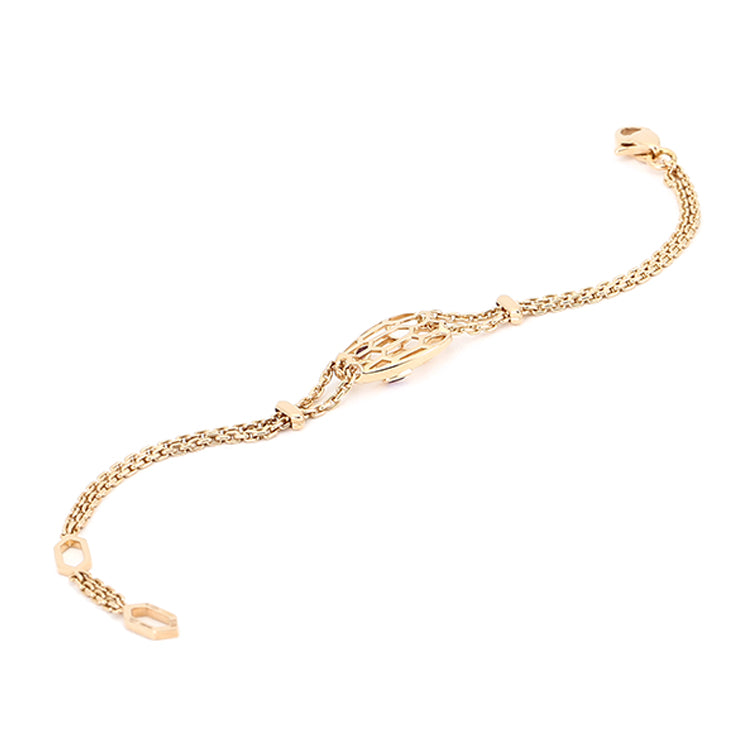 BGL-BR857739 snake head hollow light gold bracelet