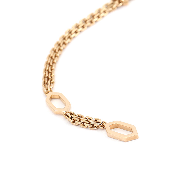 BGL-BR857739 snake head hollow light gold bracelet