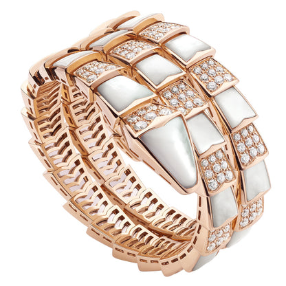 BGL-BR855296 snake half diamond half agate two circle bracelet