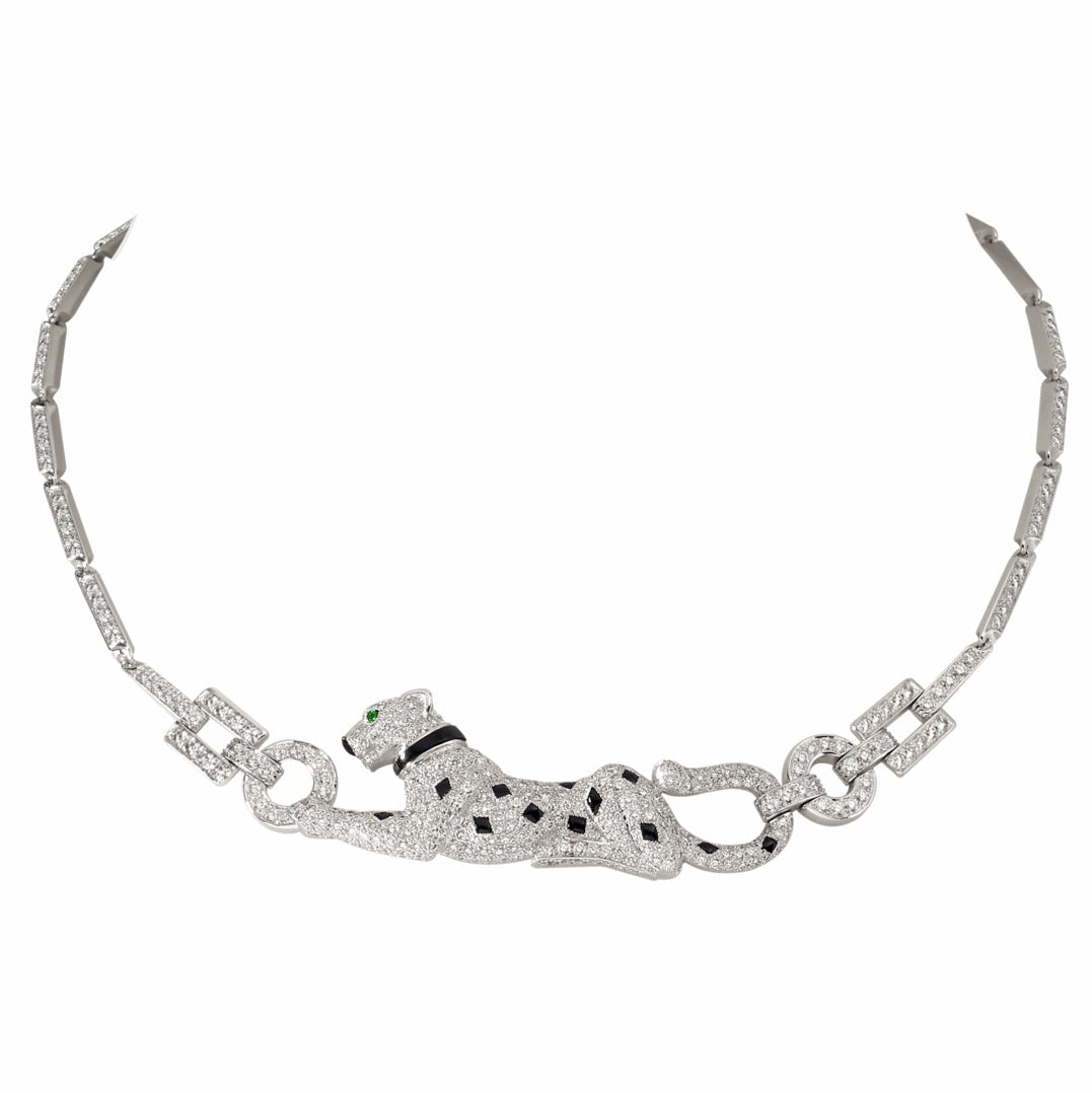 KDY-N7048700 Ling-shaped chain side leopard necklace (42cm)