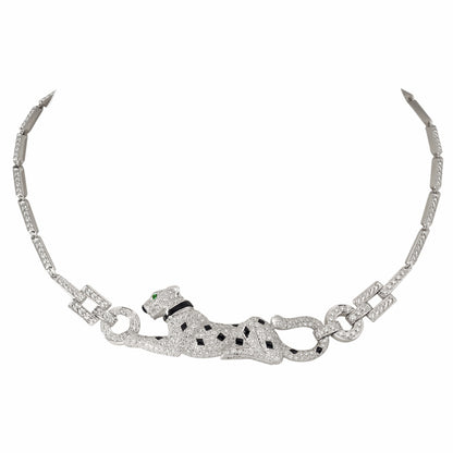 KDY-N7048700 Ling-shaped chain side leopard necklace (42cm)