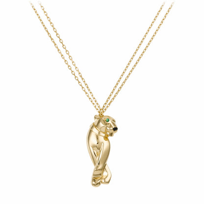 KDY-B7221900 guest version large wishbone leopard chain pendant