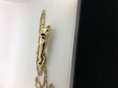 KDY-B7221900 guest version large wishbone leopard chain pendant