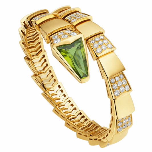 BGL-BR856158 snake half diamond colored treasure bracelet