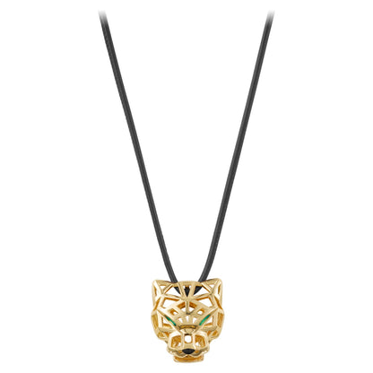 KDY-N7424210 front hollow mechanical leopard light gold pendant