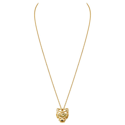 KDY-N7424210 front hollow mechanical leopard light gold pendant
