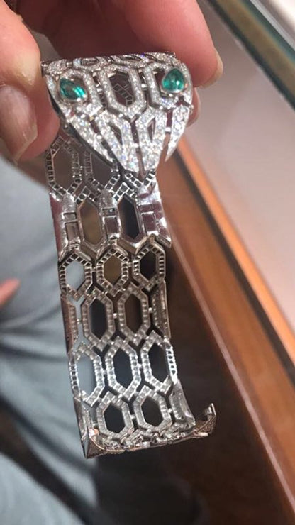 BGL-BR857667 snake honeycomb diamond bracelet