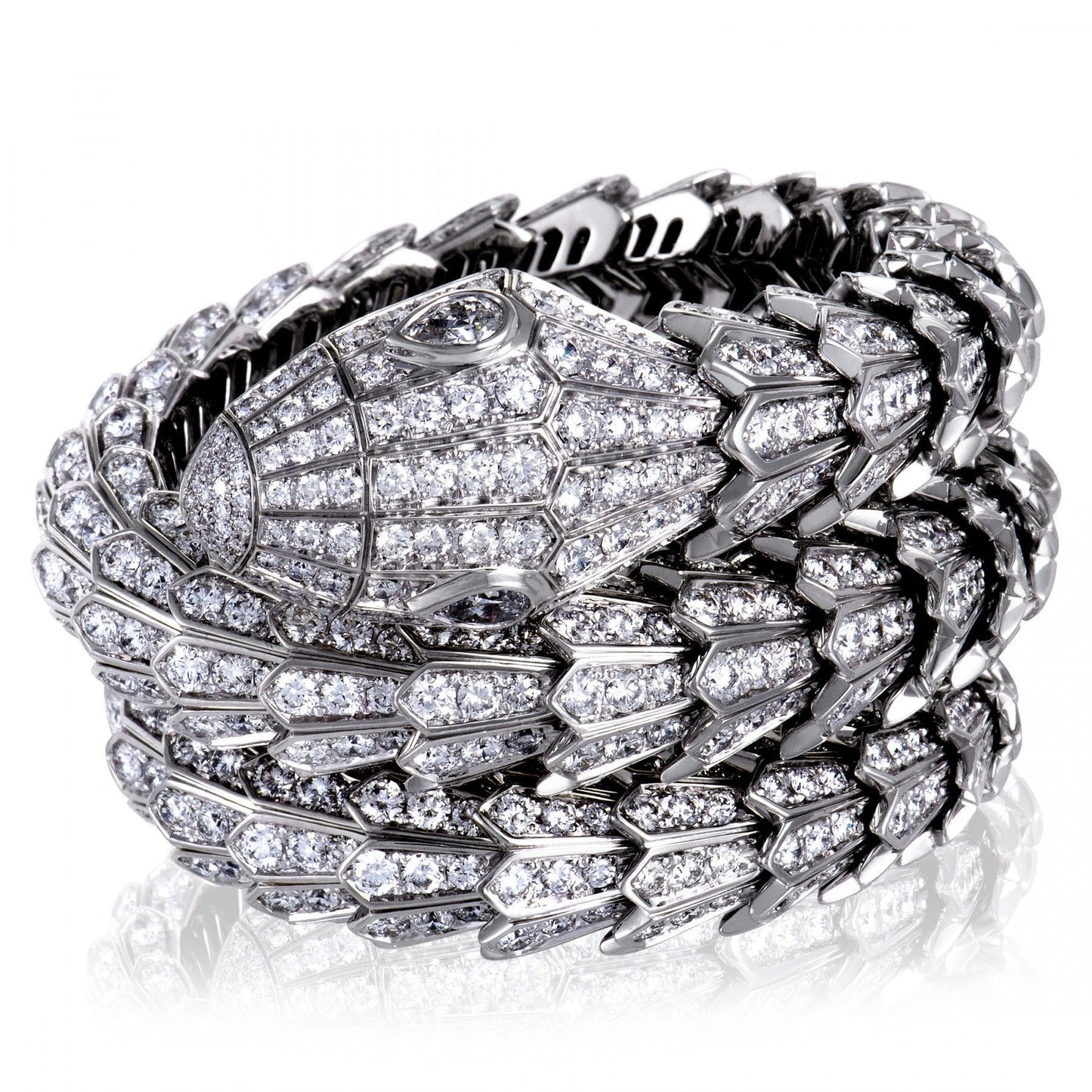 BGL-261024 snake sashimi curled arm full diamond bracelet