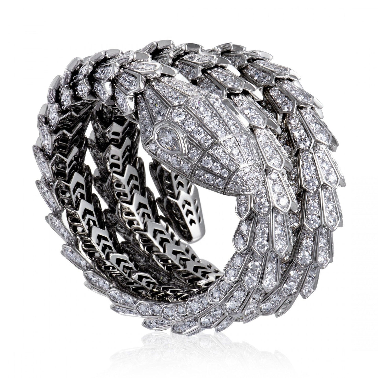 BGL-261024 snake sashimi curled arm full diamond bracelet