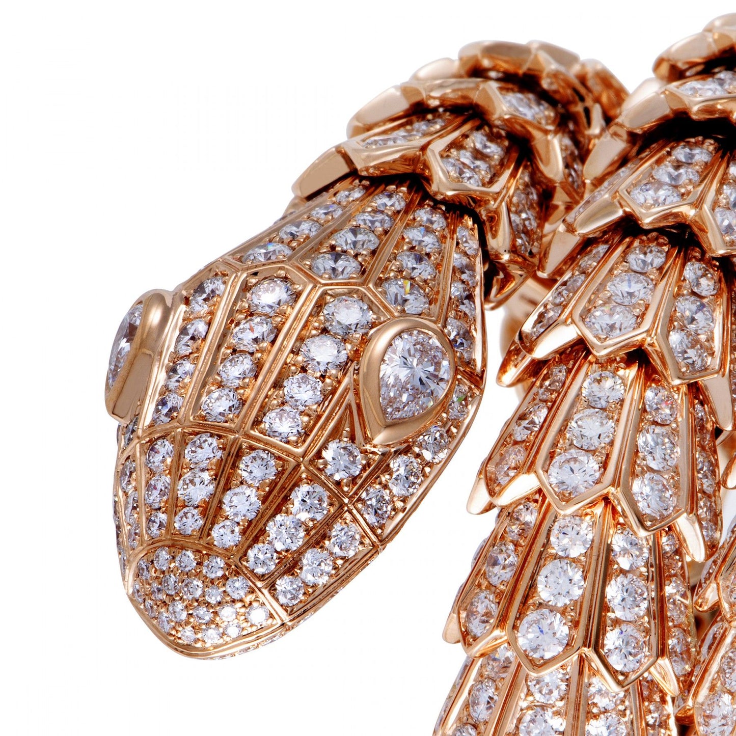 BGL-261024 snake sashimi curled arm full diamond bracelet