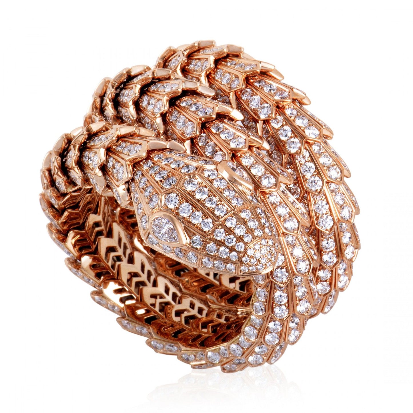 BGL-261024 snake sashimi curled arm full diamond bracelet
