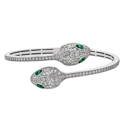 BGL-BR858551 Big flat-headed snake double-headed snake full of diamond bracelet