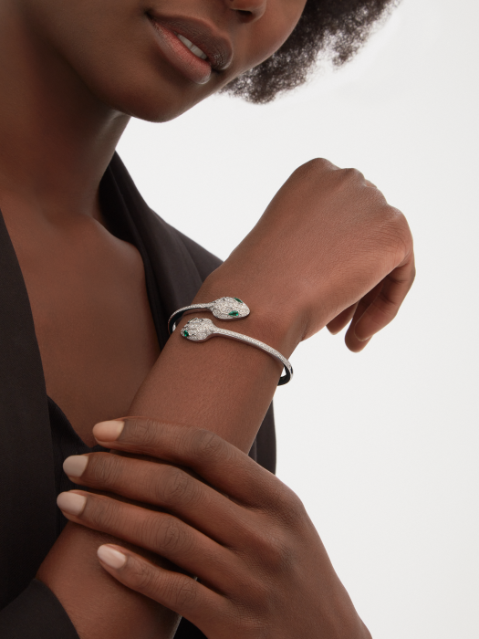 BGL-BR858551 Big flat-headed snake double-headed snake full of diamond bracelet