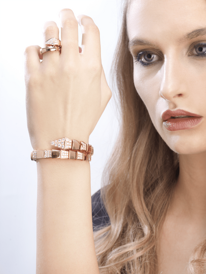 BGL-BR855312 snake half diamond circle bracelet