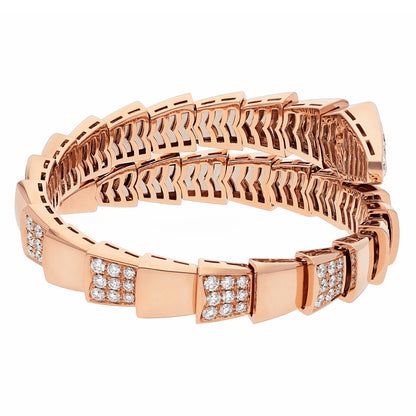 BGL-BR855312 snake half diamond circle bracelet