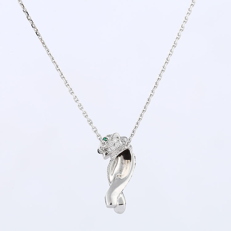 KDY-B7224600 small wishbone leopard chain pendant