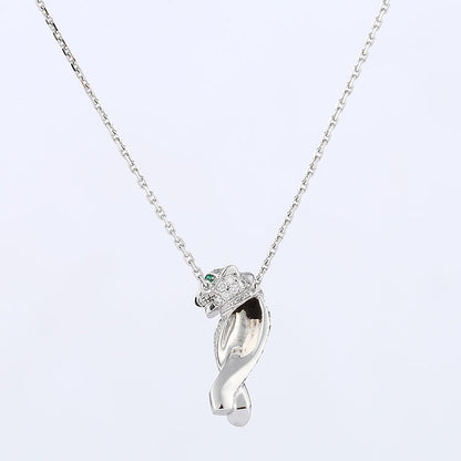 KDY-B7224600 small wishbone leopard chain pendant