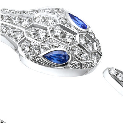 BGL-BR858110 Large Flat-headed Snake Full Diamond Open Bracelet
