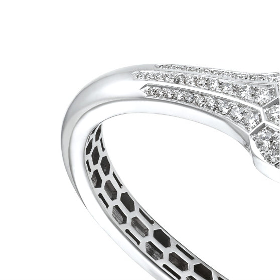 BGL-BR858110 Large Flat-headed Snake Full Diamond Open Bracelet