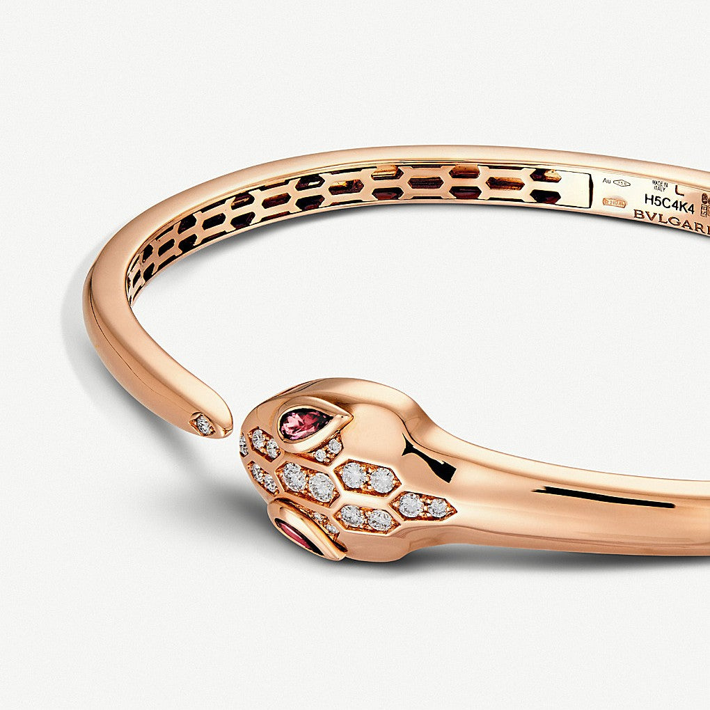 BGL-BR857813 guest version large flat-headed snake half diamond bracelet