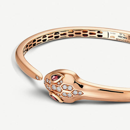 BGL-BR857813 guest version large flat-headed snake half diamond bracelet