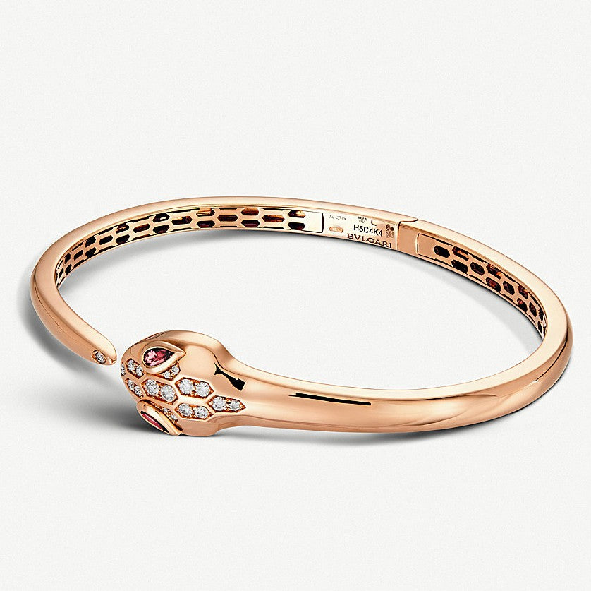BGL-BR857813 guest version large flat-headed snake half diamond bracelet