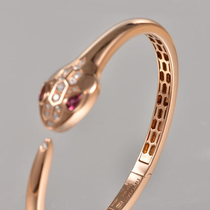 BGL-BR857813 guest version large flat-headed snake half diamond bracelet